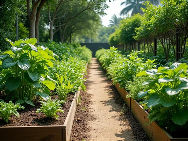 Vibrant community edible garden in Tampines